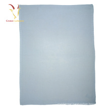 High quality free knitting cashmere infant baby blanket